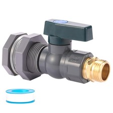 3/4 Inch Rain Barrel Spigot Kit -Water Barrel PVC Garden Diverter Kit w/ Bulk..