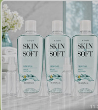 3 Avon Skin So Soft Original Bath Oil 16.9 oz Moisturizing/free 2 travel spray