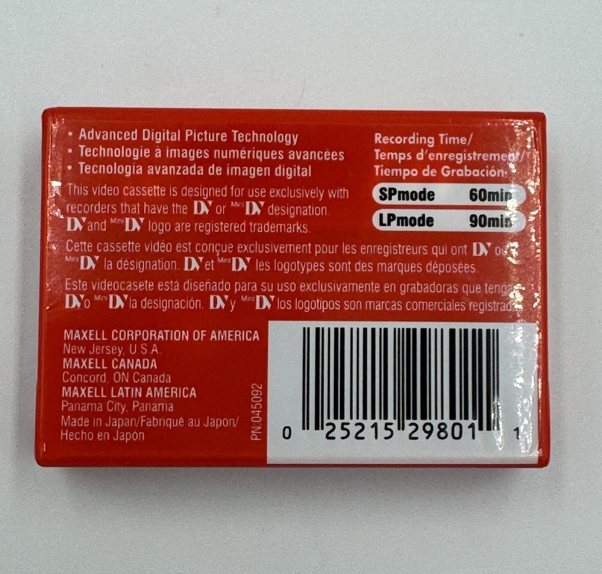 Maxell Mini DV Digital Video Camcorder Cassette Tapes 60 Minutes