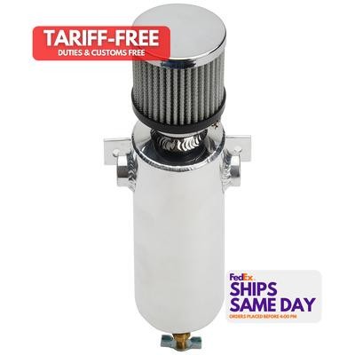 Allstar ALL36109, One Natural Aluminum Breather Tank W/2 Bungs Performance Parts