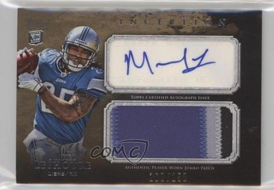 2011 Topps Inception Rookie /150 Mikel Leshoure RPA Jumbo Patch Auto RC 5b3