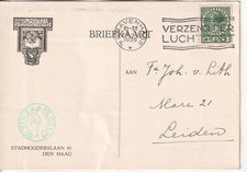 Netherlands 1936 illustrated postcard Den Haag Gemeente Museum KunstenWetenschap