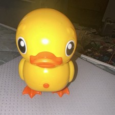 Duck Figure Plastic Animals Theme Yellow Orange Black White Toy