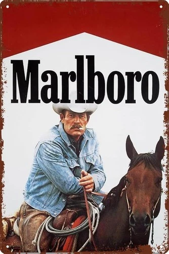 Marlboro Cigarettes Tobacco Smoking Retro Tin Metal Signs Vintage Sign 12 X 8
