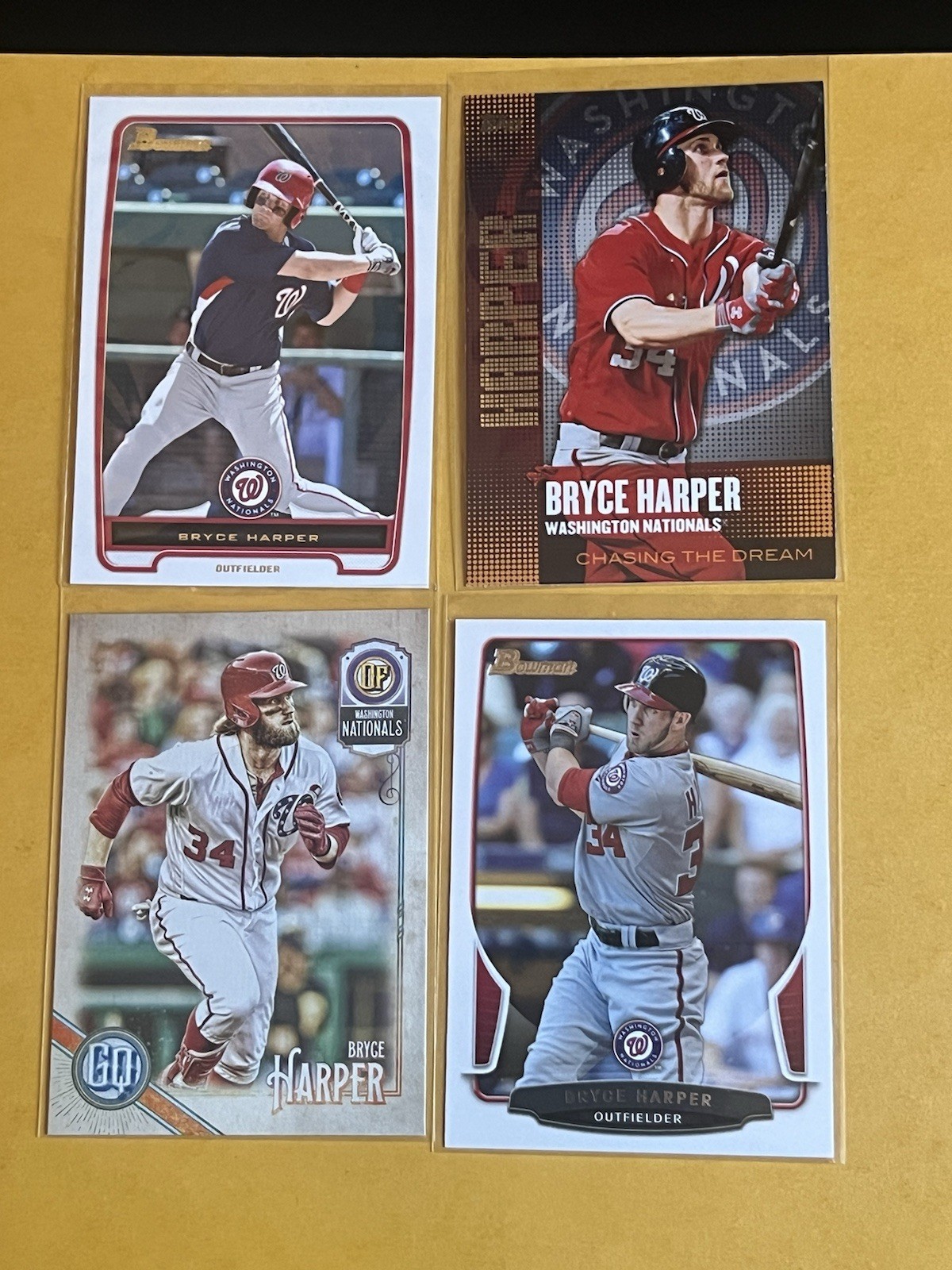 2012 Bowman - Prospects Bryce Harper #BP10 (RC) + Bonus Cards