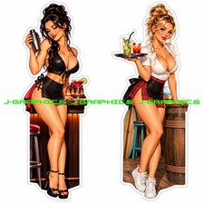 Bartender Pinup Girl Pin Up Vinyl Decal Sticker 2 Pack F Bartender Pinup Girl Pin Up Vinyl Decal Sticker 2 Pack F