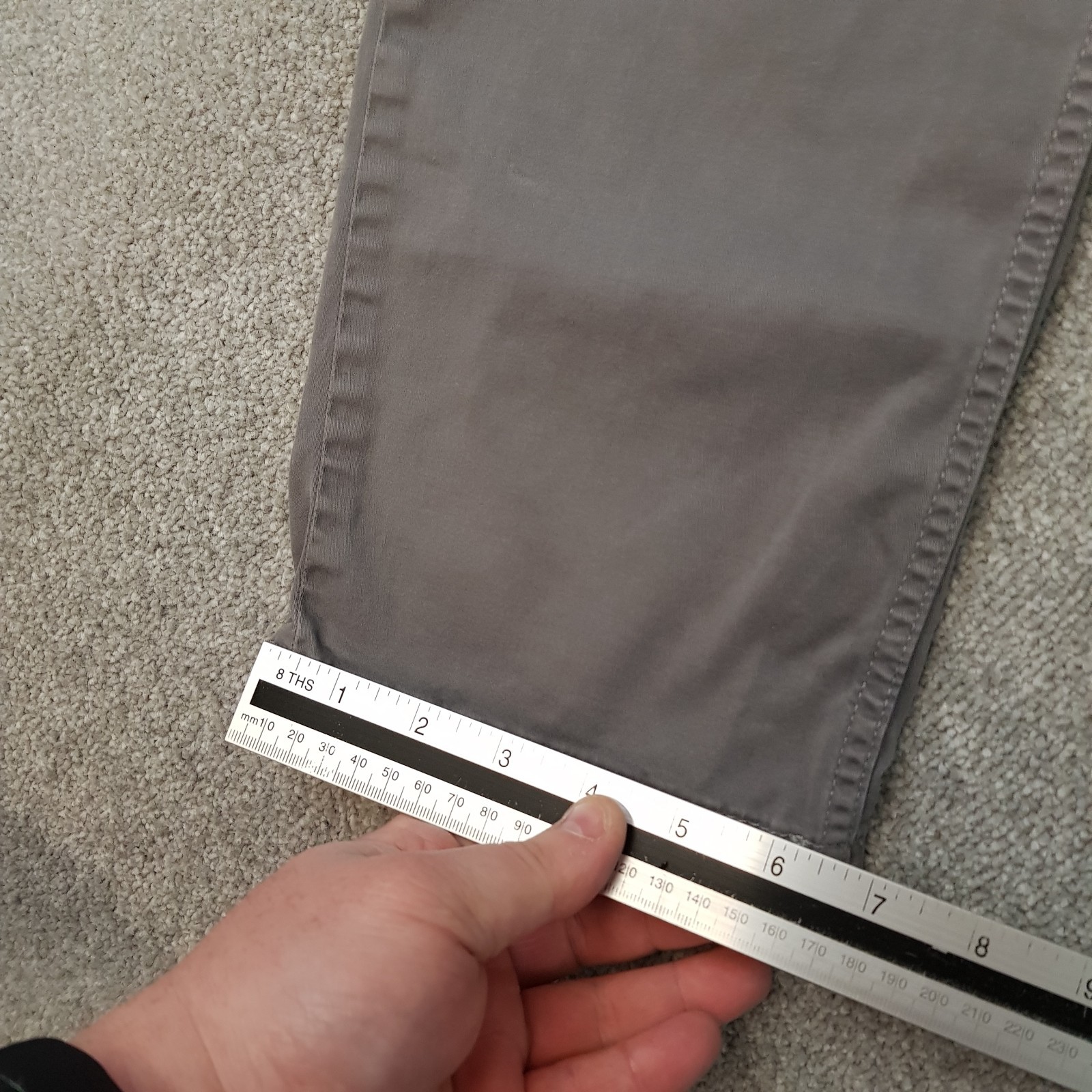 Hugo Boss Mens Chinos 32x30 Grey Schino Slim D Trousers Canvas Zip Fly W32 L30 thumbnail 11