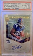 2018 Donruss Elite-Turn of the Century Autographs Saquon Barkley #TC-SB/99 Pop 4