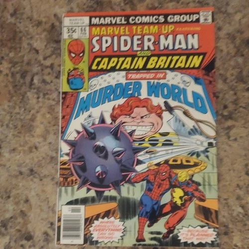 Marvel Team-Up #66 Marvel Comics 1978 Bronze Age Vintage Spider-Man Captain Bri…