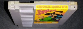 The Three Stooges Authentic Nintendo NES NRMT game cart w manual & dust cover