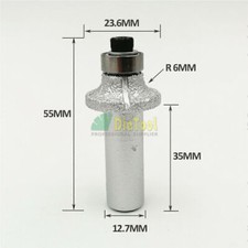 SHDIATOOL Vacuum Brazed Diamond Router Bits with 1/2" Shank Router Cutter Stone