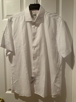 Jos A Bank Linen Blend Shirt Mens L White Modern Fit Wedding FL Cruise Wear  NWT | eBay