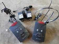 2x lot Plantronics S10 Telephone Base Headset System Set w/ AC Adapter Headset