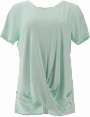 Copper Fit Women's Twist Tee Blouse , CLEAR BLUE , 2X
