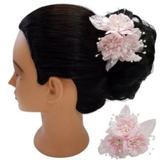 Lot of 10 Bunches Pink Artificial Flower Pearl Spray Hair Pageant Wedding Dance
