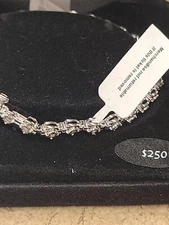 Macy's Sterling Silver 1/4 CTTW Diamond Bracelet $250