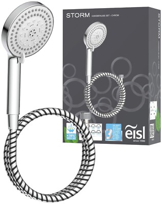 EISL Handbrause Dusche Brausegarnitur STORM PARMA 24 cm 7 Strahlarten Antikalk
