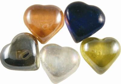 Glasnuggets HERZEN bunt mix ca. 15 Stk N69-20e
