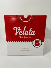 Velata Fun Rouge Fondue With Warmer Lid & Fondue Forks Electric with 25 W Bulb