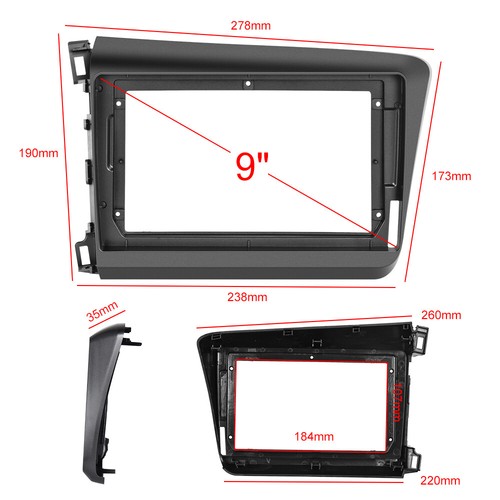 9" For 2012-2015 Honda Civic Android 13 Car Stereo Radio GPS Apple Carplay WIFI - Picture 18 of 20