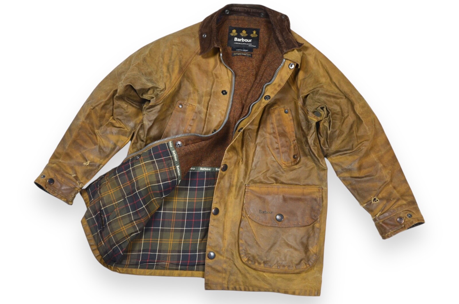 Men's Barbour Craster 10oz Wax Jacket Olive A501 England Classic Size C42 107cm