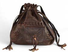 Leder Schulter Kordelzug Bucket Bag marokkani...