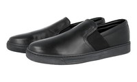 Prada Leder Downtown Slip-On Sneaker Loafer 4D2995 - Schwarz - Neu - 5,5 39,5