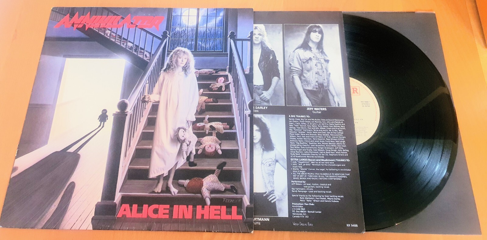 ANNIHILATOR - ALICE IN HELL 1989 VINYL ROADRUNNER RECORDS RR 9488-1 | eBay
