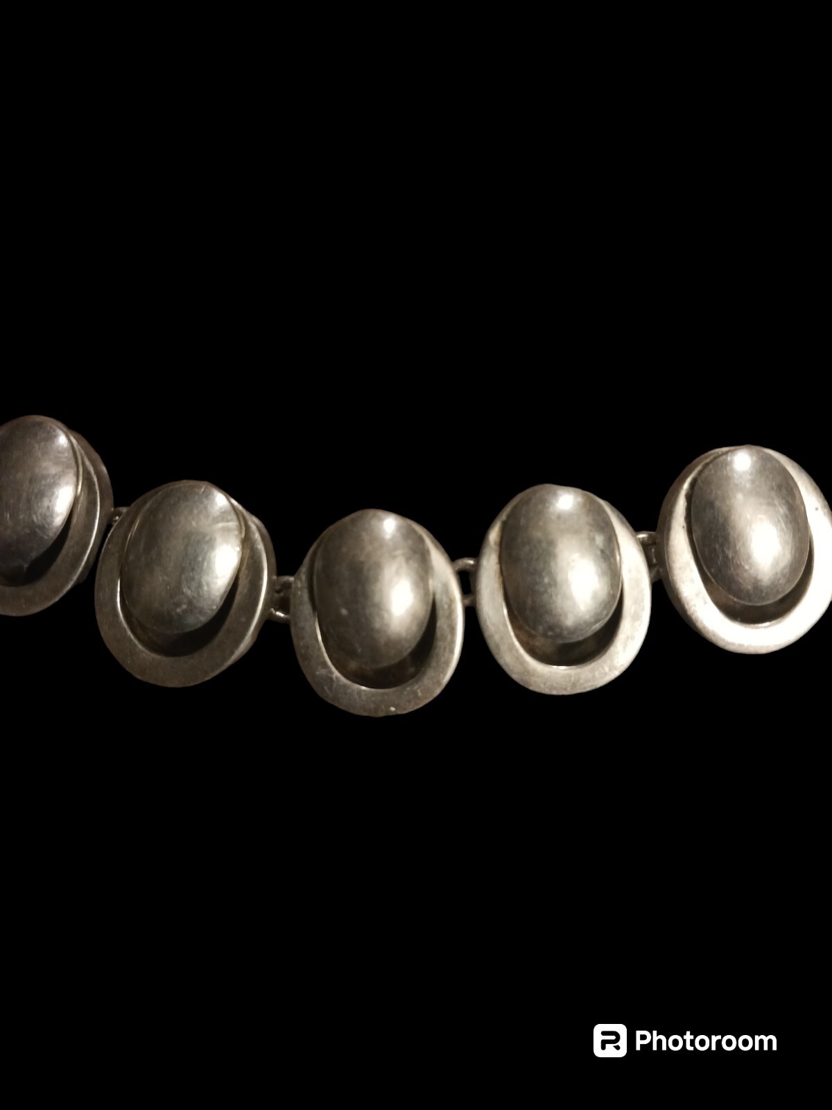 Solid Sterling Silver Statment Necklace Over 5 Ou… - image 4