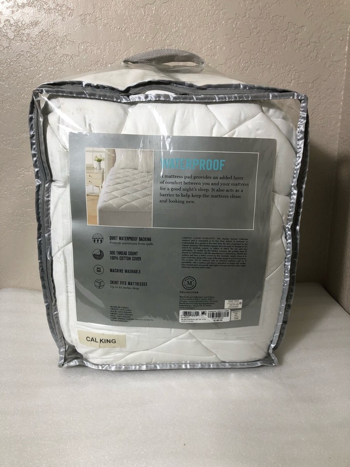 Martha Stewart Waterproof Extra Deep Pocket Mattress Pad California