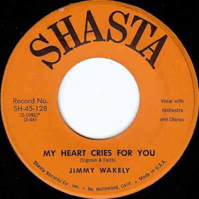 Jimmy Wakely Beautiful Brown Eyes / My Heart Cries For You Vinyl Single 7inch