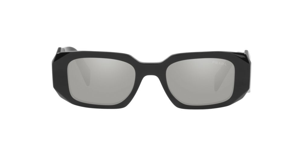 PRADA PR 17WSF 1AB2B0 51 Women's Rectangle Sunglasses - Black/Gray