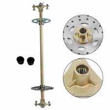 For Go Kart ATV Quad Buggy Mini Bike Rear Axle Assembly with Brake Disc Sprocket