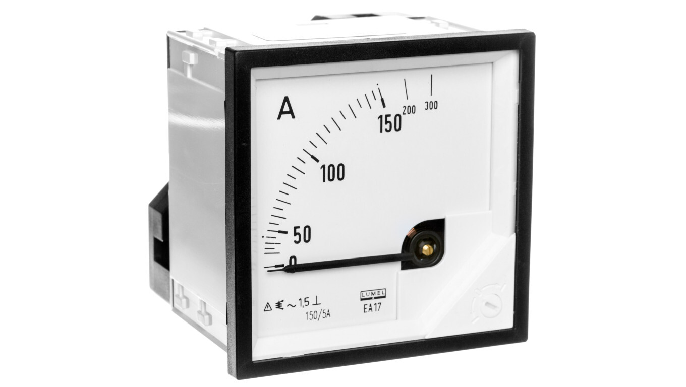 Analogue panel ammeter 150 / 300A for transformer 150 / 5A 72x72mm IP50 C /T2UK