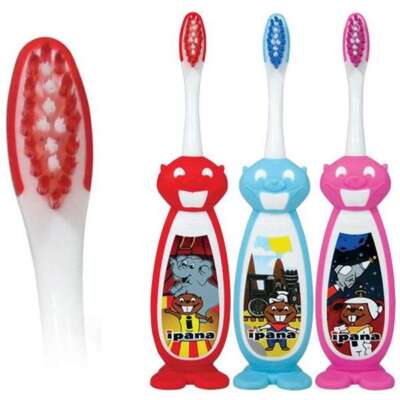 ipana Bucky Beaver Soft Toothbrush, Assorted Colors, 50/Box
