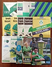 Ireland v Scotland Rugby Programmes 1960 - 2015