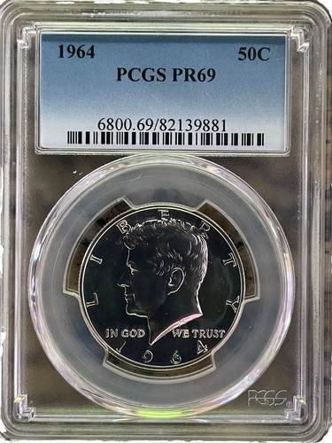 1964 Kennedy Half Dollar PCGS PR68 PROOF DDR Doubled Die Reverse