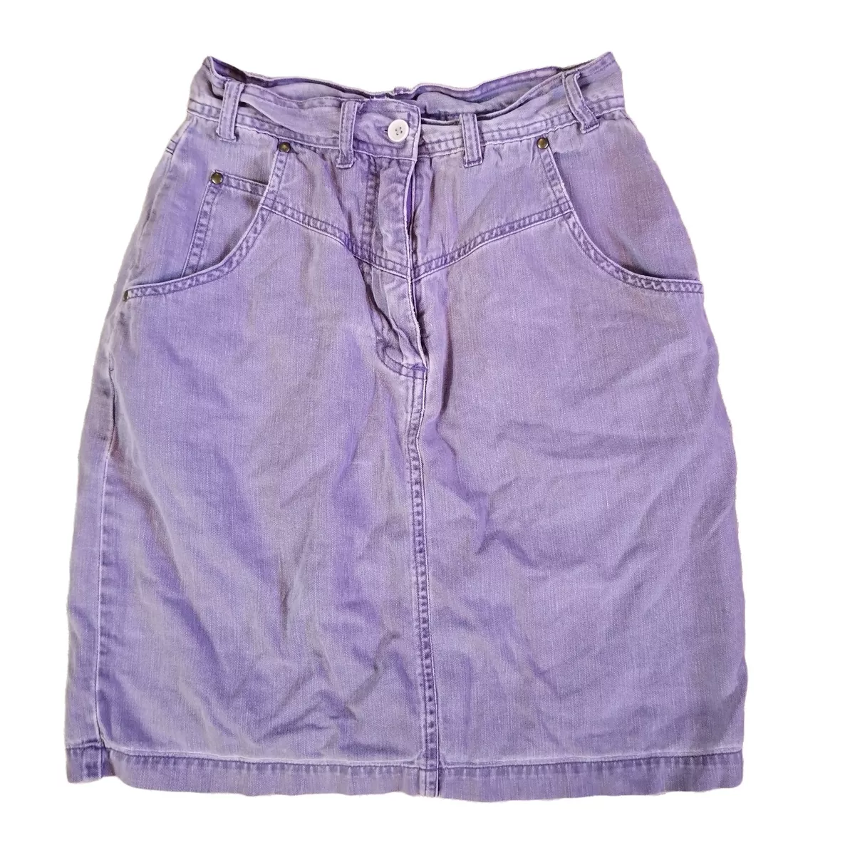 Purple jean store skirt