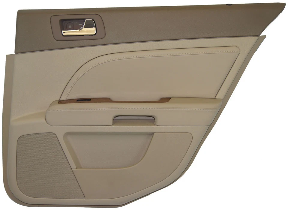 Panel de puerta trasera derecha Cadillac STS 2008-2011 cuero cachemir cacao grano madera Foto 2 de 4