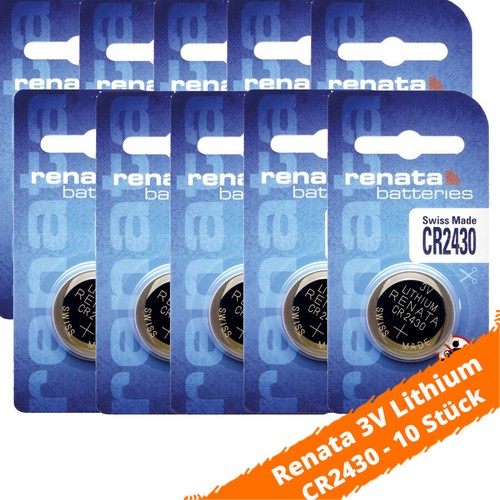 10 X Renata 393 Knopfzellen (SR754W) – 1,55V Lithium-Batterien, Für Uhren, Schlüsselanhänger, Waagen & Elektronik