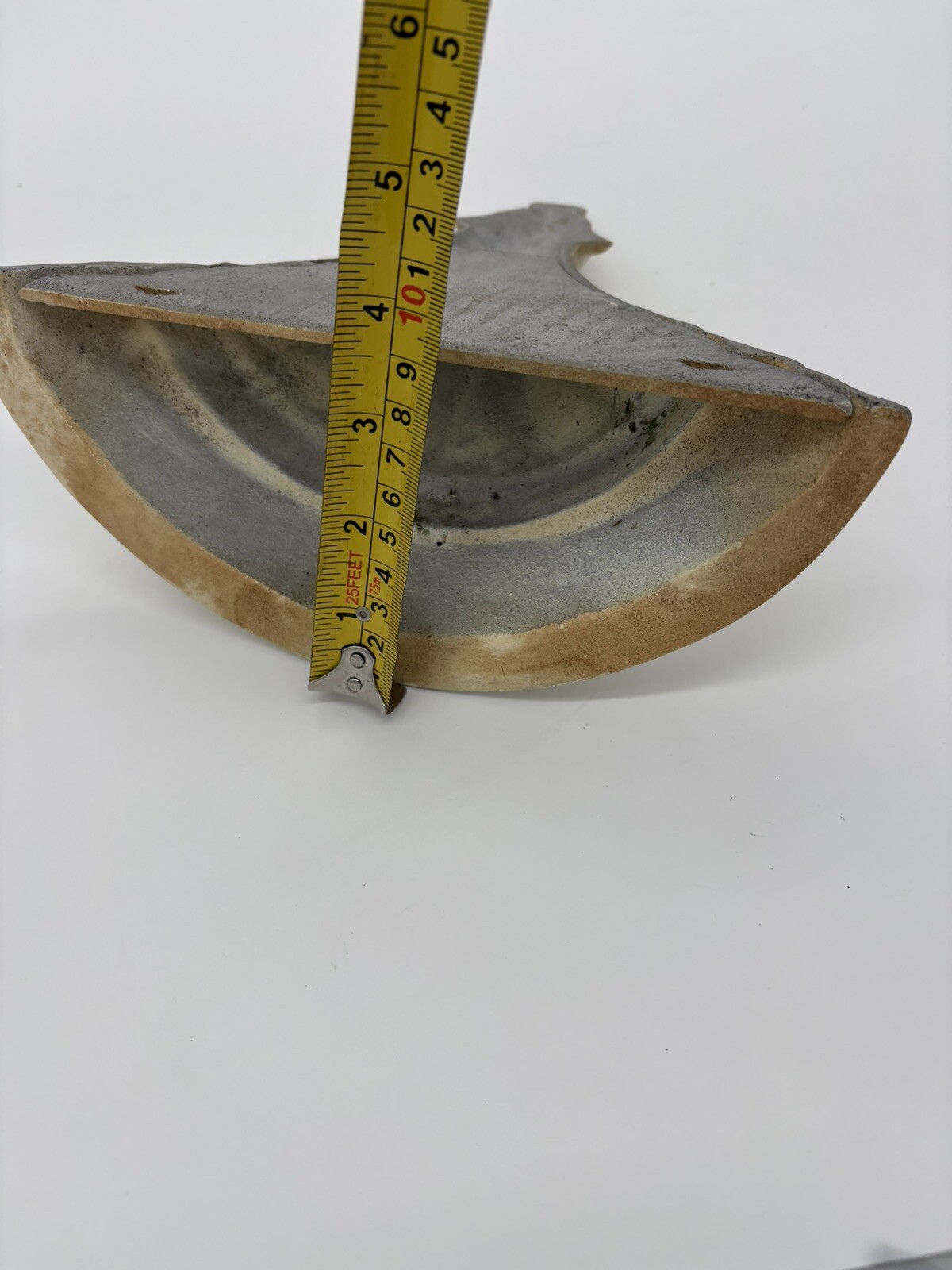 Cast Metal Wall Pocket Or Shelf Vintage Off White Shabby Chic Farmhouse Cottage