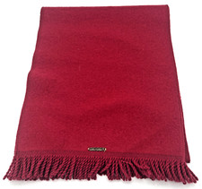 GEIGER AUSTRIA 100 Red Wool Scarf - 12" X 66" - Unisex