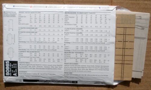 New Look Easy Sewing Pattern Dress w/ or without sleeve Sz 8 - 20 FF UNCUT (B31 - Picture 2 of 4