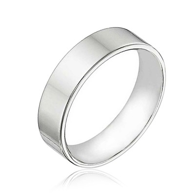 Handgefertigter massiver 925 Sterling Silber flacher 6 mm Ehering Daumenring Größe H -Z+3