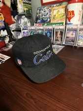 Vintage Indianapolis Colts Sports Specialties Script Hat BLUE NFL SHIELD Variant