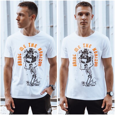 Herren T-Shirt Herrenshirt Rundhals Shirt mit Aufdruck Kurzarm Baumwolle DSTREET