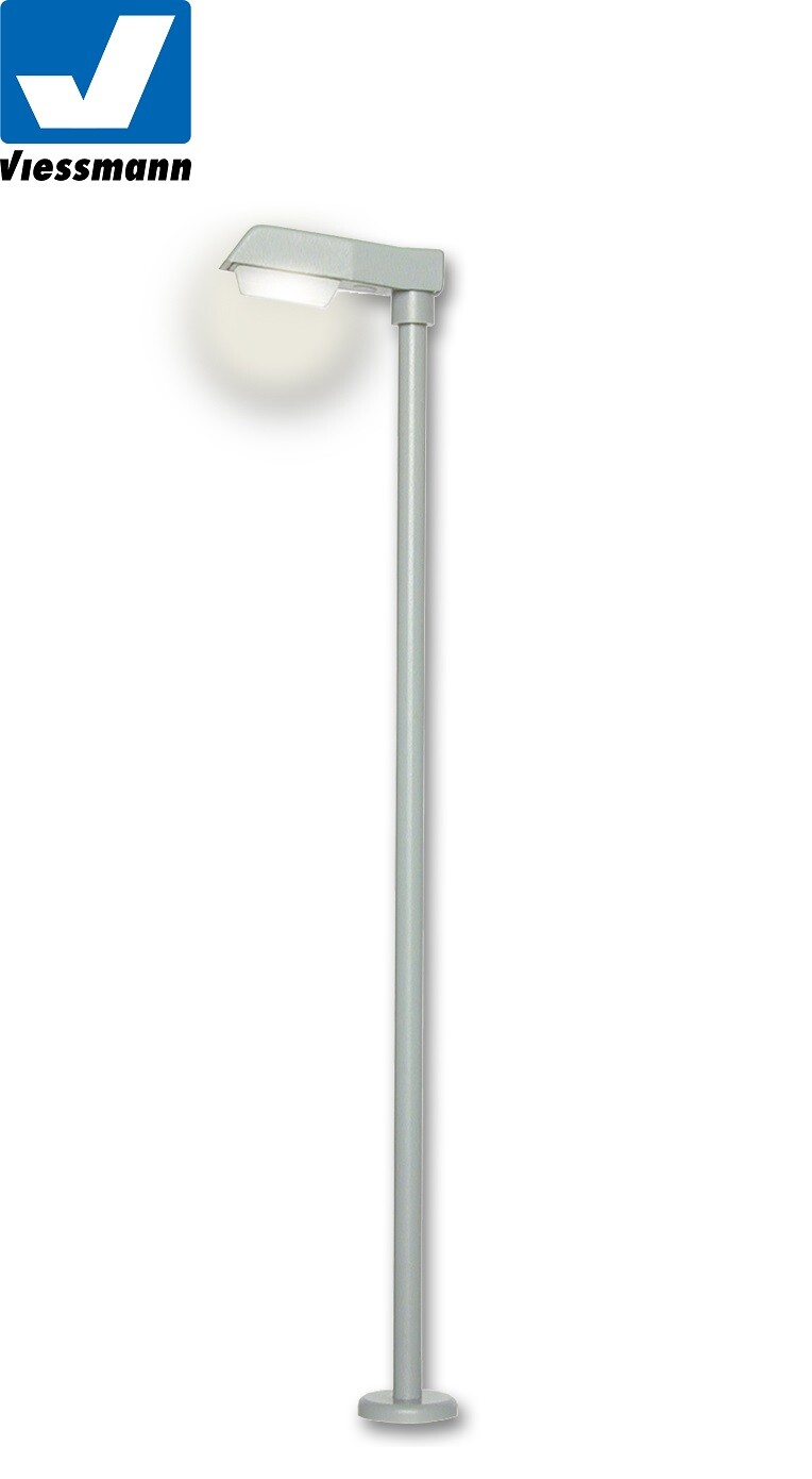 Viessmann H0 6092 lampione stradale moderno, LED bianco - NUOVO + IMBALLO ORI...