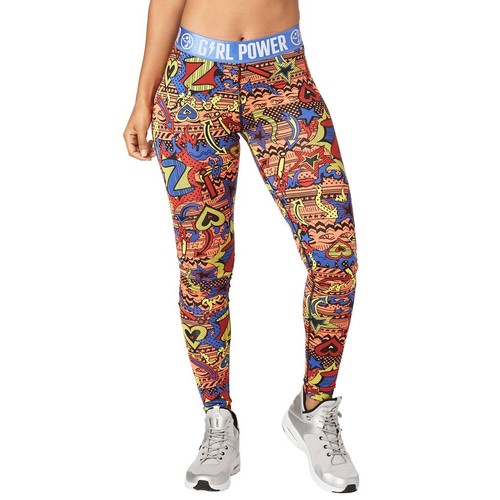 Zumba Power Long Leggings - Coral ~ sz 
