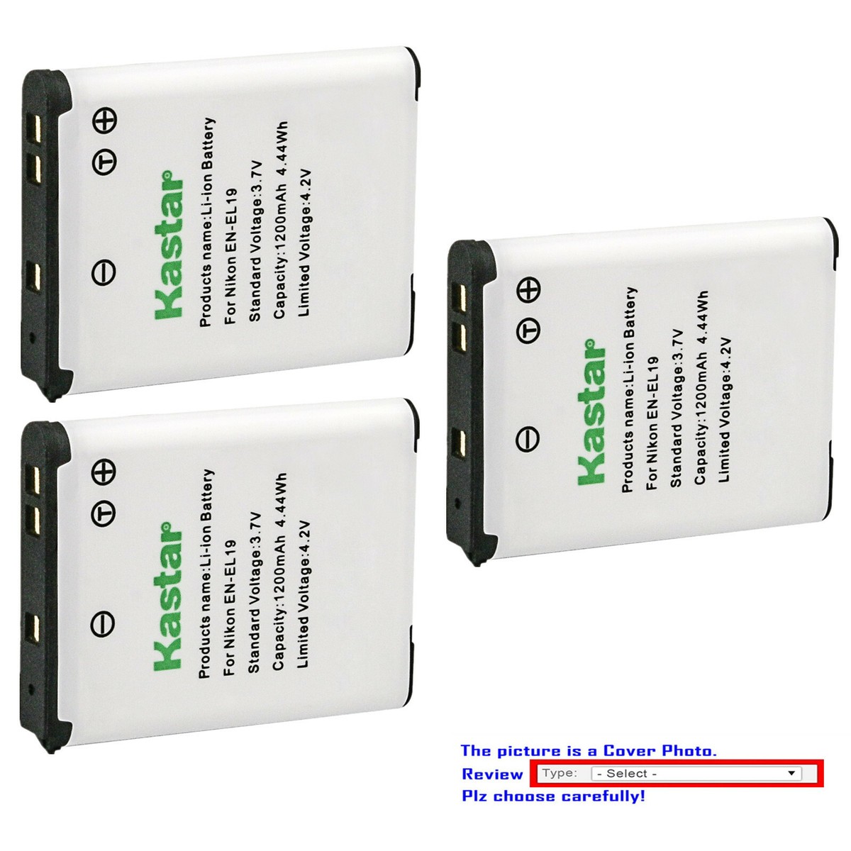 Kastar Replacement Battery for Nikon EN-EL19 Nikon Coolpix S3500