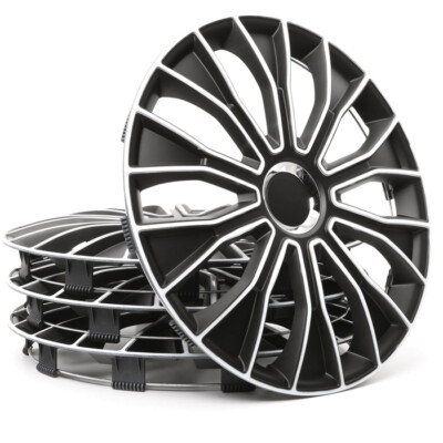 FARAD Set di 4 Copricerchi 15'' Coppe Copri Ruota Universali Neri
